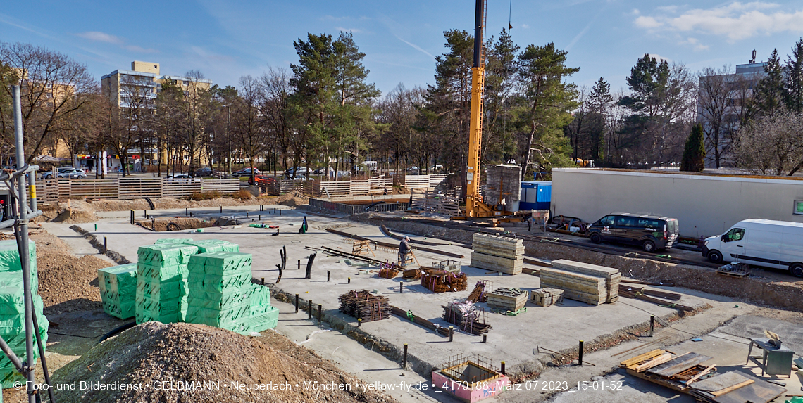 07.03.2023 - Baustelle an der Quiddestraße Haus für Kinder in Neuperlach